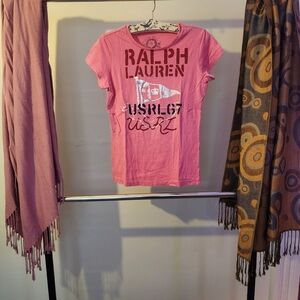 Ralph Lauren Coral Graphic Tee
